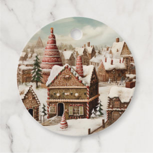 Vintag frohe Weihnachten Geschenkanhänger