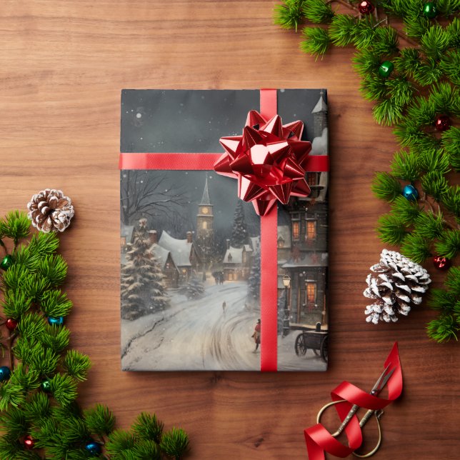 Vintag frohe Weihnachten Geschenkpapier (Feiertagsgeschenk)