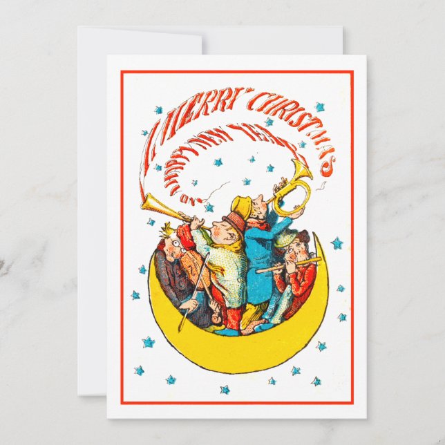 Vintag frohe Weihnachten - Glück im neuen Jahr auf (Vorderseite)