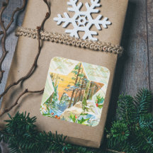 Vintag frohe Weihnachten Holly Red Berries Festiva