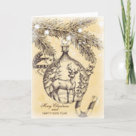 Vintag frohe Weihnachten Karte