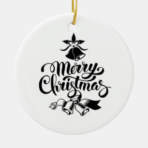 Vintag frohe Weihnachten Keramik Ornament