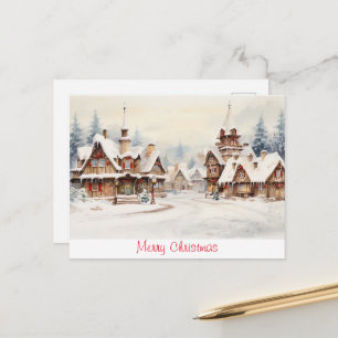 Vintag frohe Weihnachten Postkarte