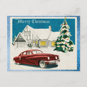 Vintag frohe Weihnachten Postkarte