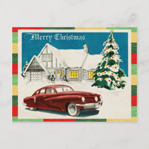Vintag frohe Weihnachten Postkarte