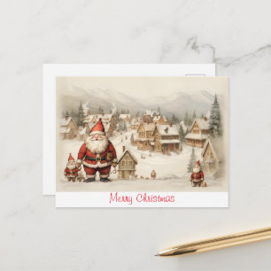 Vintag frohe Weihnachten Postkarte