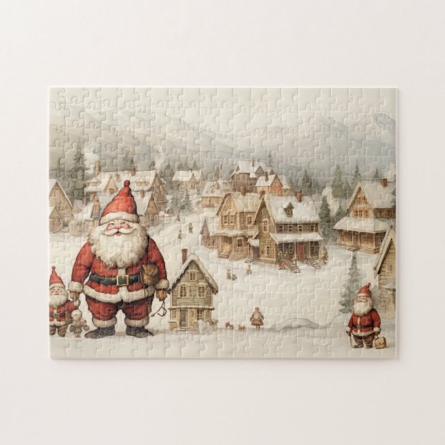 Vintag frohe Weihnachten Puzzle (Horizontal)