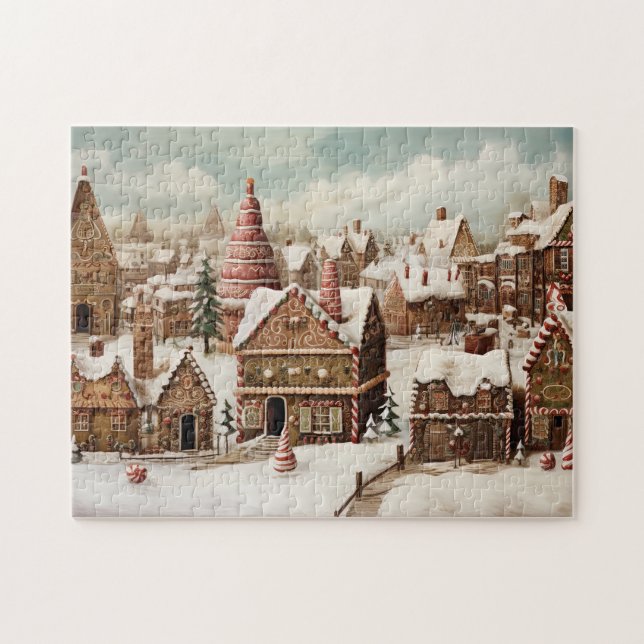 Vintag frohe Weihnachten Puzzle (Horizontal)