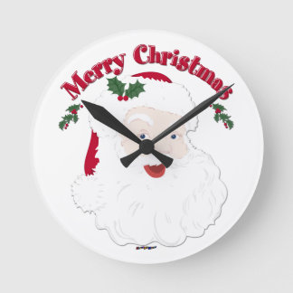 Vintag frohe Weihnachten Runde Wanduhr
