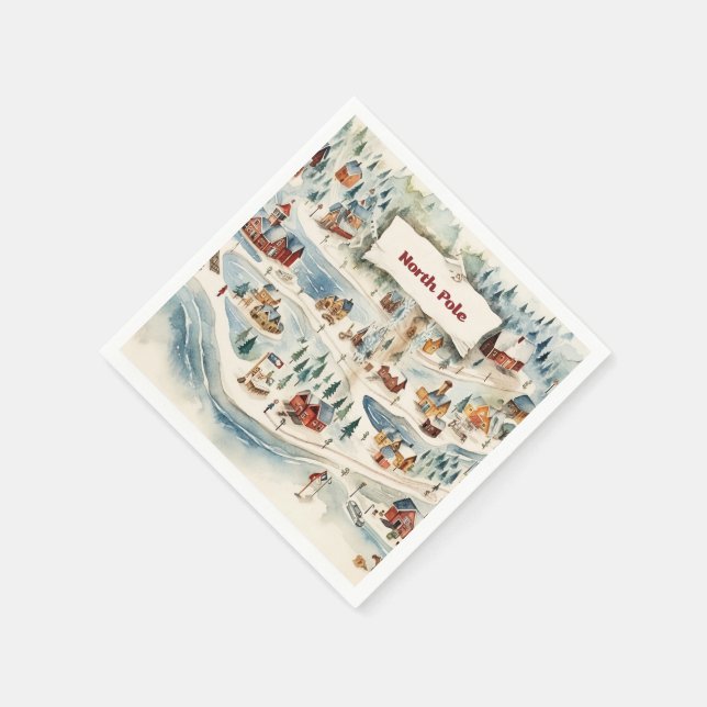 Vintag frohe Weihnachten Serviette (Ecke)