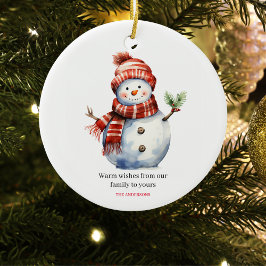 Vintag frohe Weihnachten & Snowmen Keramik Ornament