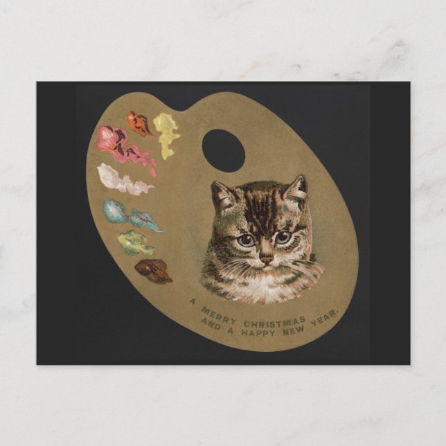 Vintag frohe Weihnachten und glückliche Neujahrska (Vorderseite)