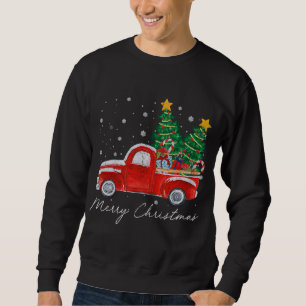 Vintag frohe Weihnachten Weihnachten Weihnachtsbau Sweatshirt