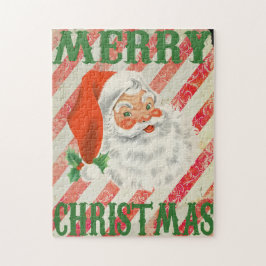 Vintag frohe Weihnachten Weihnachten Weihnachtsman Puzzle