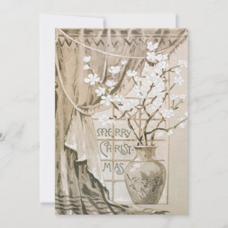 Vintag Frohe Weihnachtsferien der Blume 1865-1899 Feiertagskarte