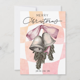 Vintag frohe Weihnachtsglocken Bows Weihnachten