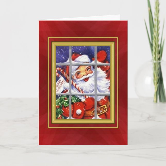 Vintag Frohe Weihnachtskarte Feiertagskarte (Vorderseite)