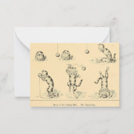 Vintag Funny Catnip Cat Mitteilungskarte