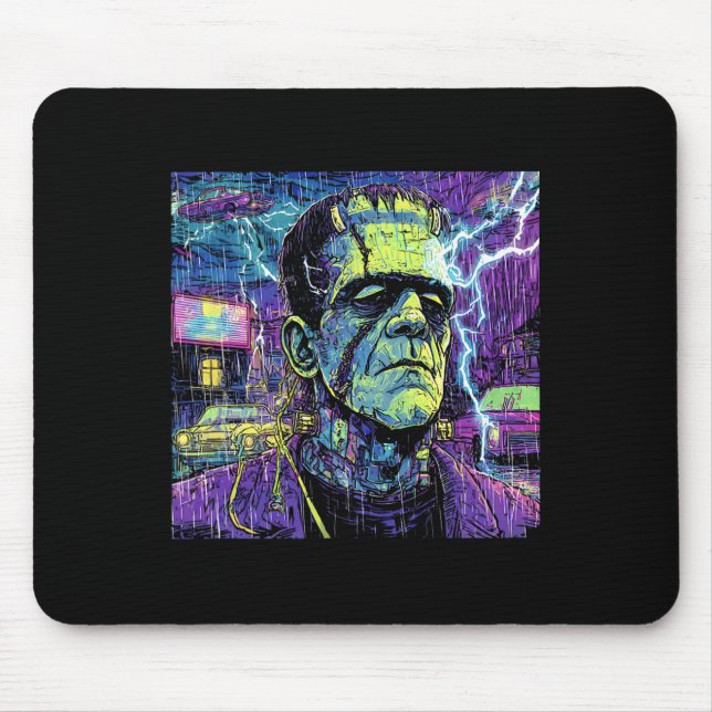 Vintag Funny Frankenstein Monster Lovers Spooky H Mousepad (Vorne)