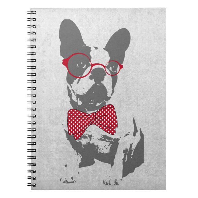 Vintag Funny French Bulldog Notizblock (Vorderseite)