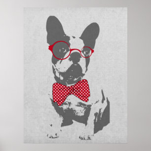 Vintag Funny French Bulldog Poster