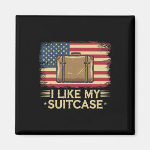 Vintag Funny I Like my Suitcase Trump Meme 1 Magnet