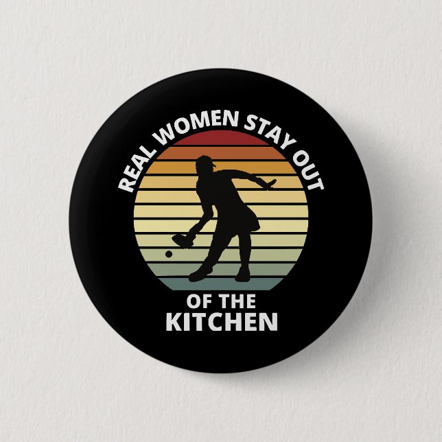 Vintag Funny Pickleball Button (Vorderseite)