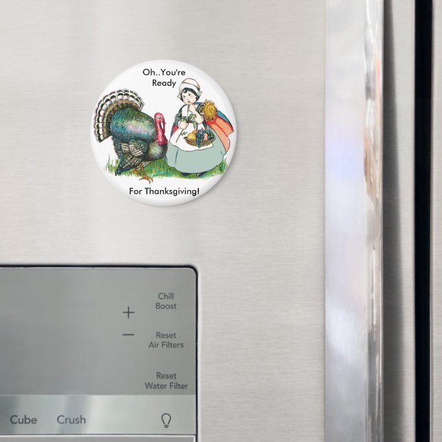 Vintag für den Erntedank bereit Magnet (In Situ (Kühlschrank))