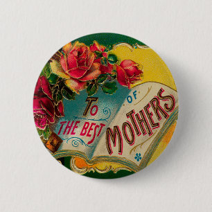 Vintag für die Begrüßung der besten Mütter Button