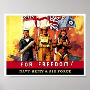 Vintag für die Freiheitsflotte, die Armee, die Rek Poster