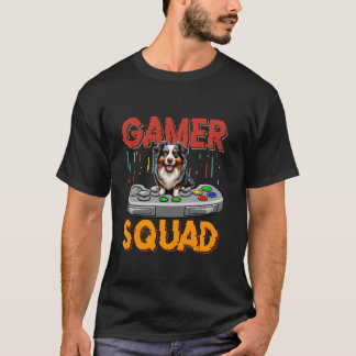 Vintag Game Squad Niedlich Australian Shepherd Gam T-Shirt