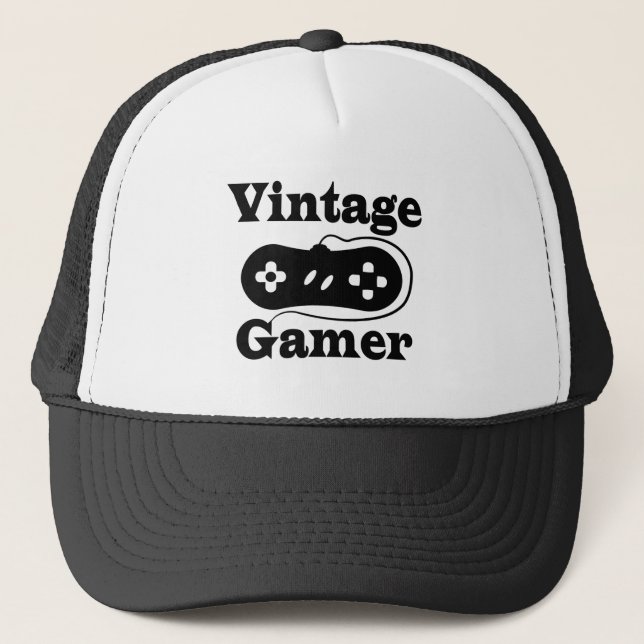 Vintag Gamer Truckerkappe (Vorderseite)