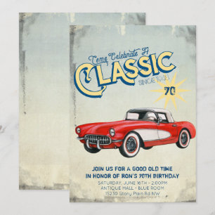 Vintag Garage Poster Party Einladung