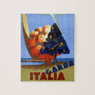 Vintag Garda Italy Europe Air Travel Puzzle