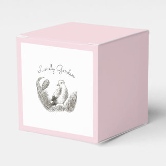 Vintag Garden Bird - einfarbige Blume Geschenkschachtel