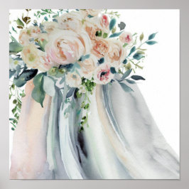 Vintag Garden, Bridal Cascading Bouquet 2, Poster