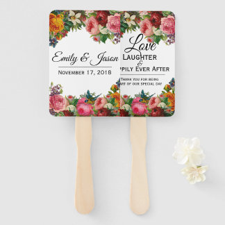 Vintag Garden Hochzeitsfans Fächer