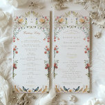 Vintag Garden Hochzeitsfeier Einladung<br><div class="desc">Unser Vintages Garden Wedding Zeremony Program ist eine Verkörperung von Eleganz und Tradition. An der Vorderseite befindet sich ein üppiger Blumenbogen mit einem Monogramm-Hauptstück, während die Rückseite die Hochzeitsfeier und die Zeremonie in einem schönen Drehbuch zusammenfasst. Delikate Blume in den Farben rot, koral und salzhaltig, treffen auf klassische Urnen und...</div>