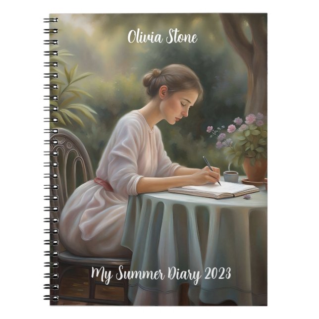 Vintag Garden - My Summer Diary Notebook Notizblock (Vorderseite)