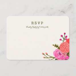 Vintag Garden Response Card (Blank) RSVP Karte