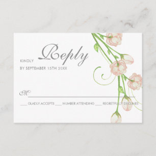 Vintag Garden Rose - RSVP-Karte RSVP Karte