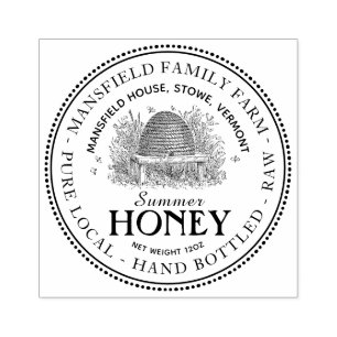 Vintag Garden Skep Hive Summer Honey Briefmarke Gummistempel