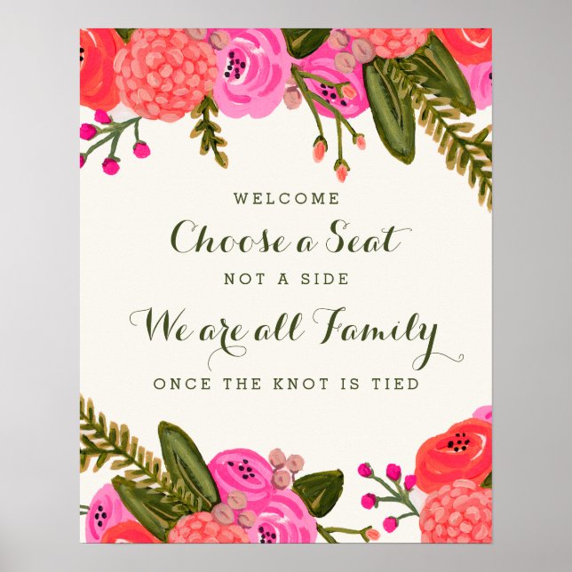 Vintag Garden Wedding Ceremony Poster (Vorne)