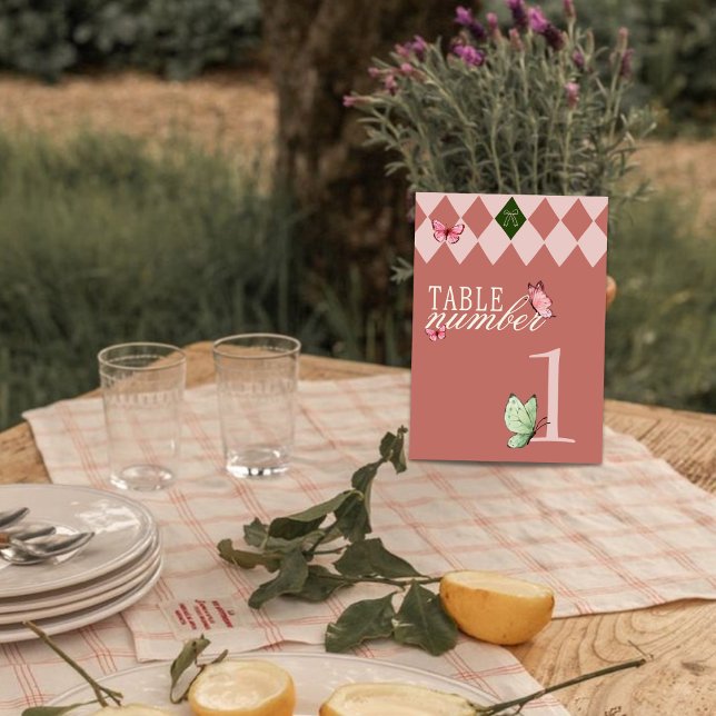 Vintag Garden Whimsical Wedding Tischnummer Card (Von Creator hochgeladen)