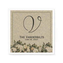 Vintag Gardenia Wedding Napkins