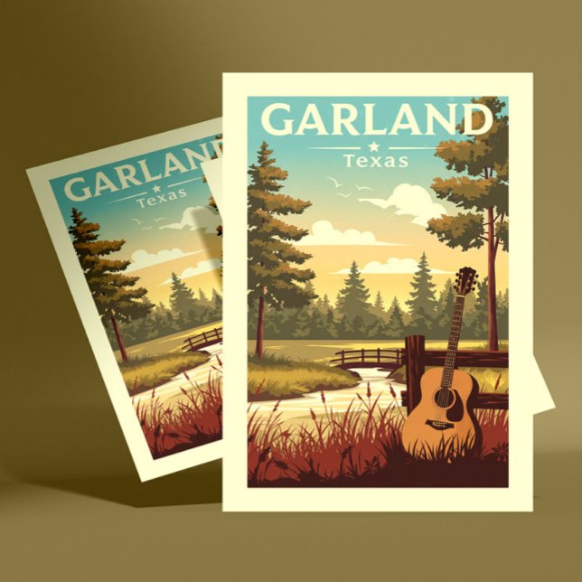 Vintag Garland Texas Postkarte (Von Creator hochgeladen)