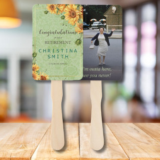 Vintag Gartenanlage Sonnenblumen Fächer