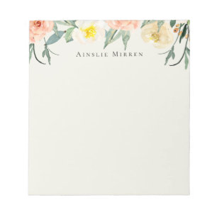 Vintag Gartenblume Notizblock