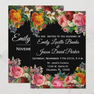 Vintag Garteneinladung (vollständig anpassbar) Einladung