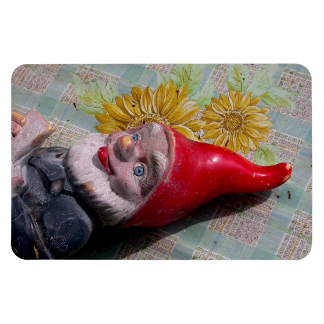 Vintag-Gartengnome Magnet (Horizontal)